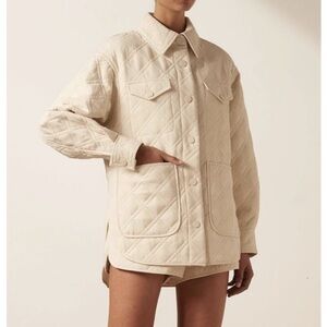 Shona Joy Alessia Oversized Quilted Jacket Shacket Small